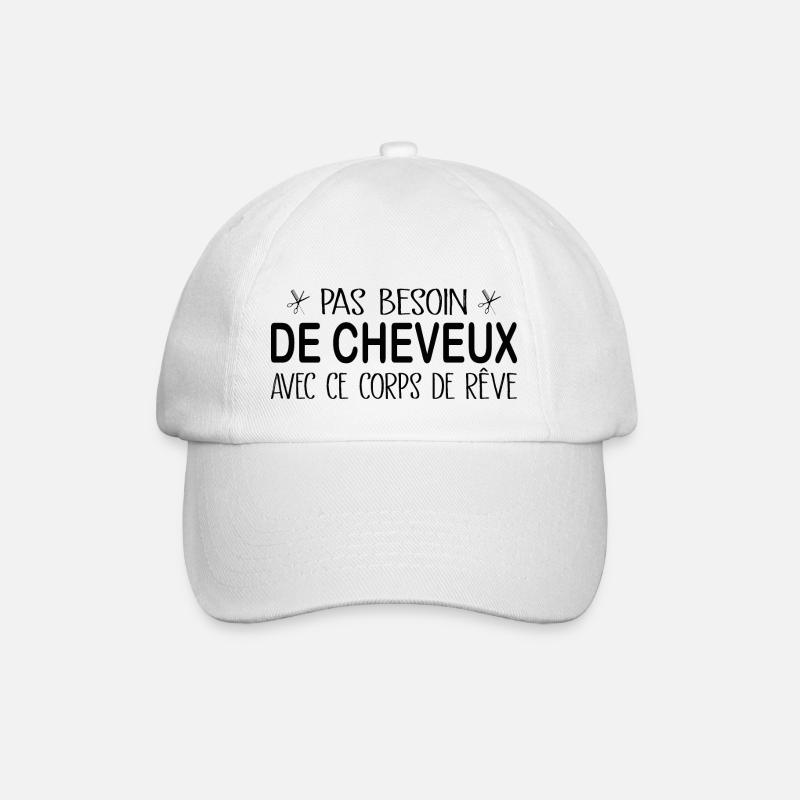 Pas besoin de cheveux avec ce corps de rêve - Casquette classique - blanc/blanc