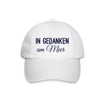 In Gedanken am Meer - Baseballkappe - Weiß/Weiß - Vorne