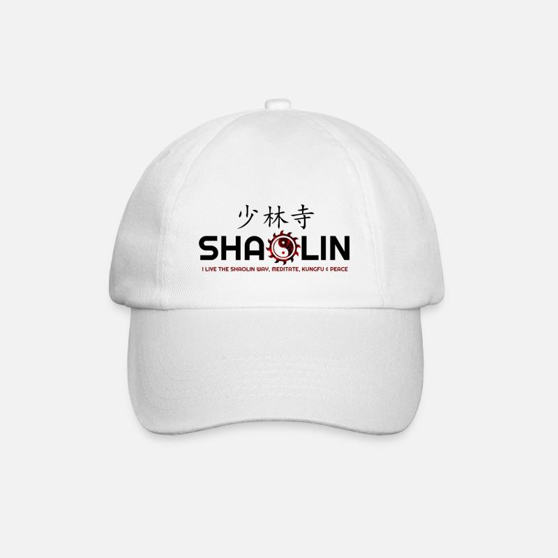 Ich liebe Shaolin, Shaolin Kung Fu, Shaolin Hoodies, - Baseballkappe - Weiß/Weiß