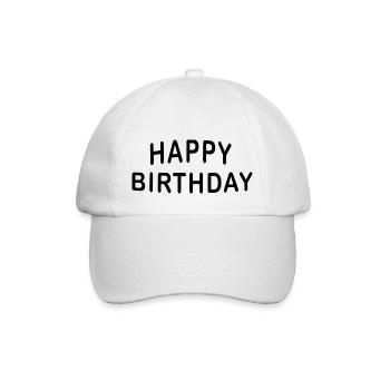 HAPPY BIRTHDAY UNI - Baseballkappe - Weiß/Weiß - Vorne