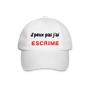 j peux pas j ai escrime - Casquette classique - blanc/blanc - Devant