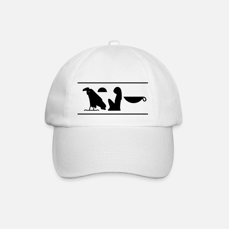 « Ta mère » - Hiéroglyphes - Casquette classique - blanc/blanc