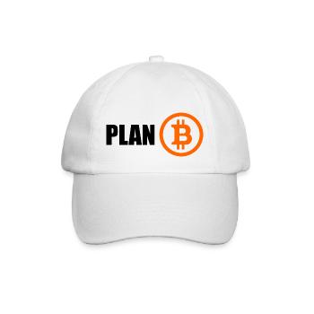 plan b BITCOIN - Baseball Cap - white/white - Front
