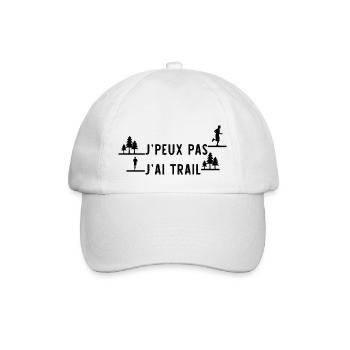 j'peux pas j'ai trail - Casquette classique - blanc/blanc - Devant