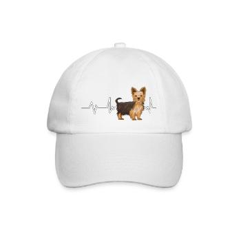 Yorkshire Terrier Yorkshire Terrier Heartbeat - Baseballkappe - Weiß/Weiß - Vorne