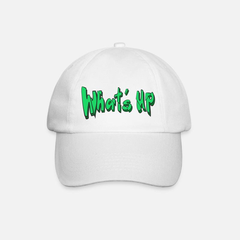 Whatˋs Up Inscription - Casquette classique - blanc/blanc