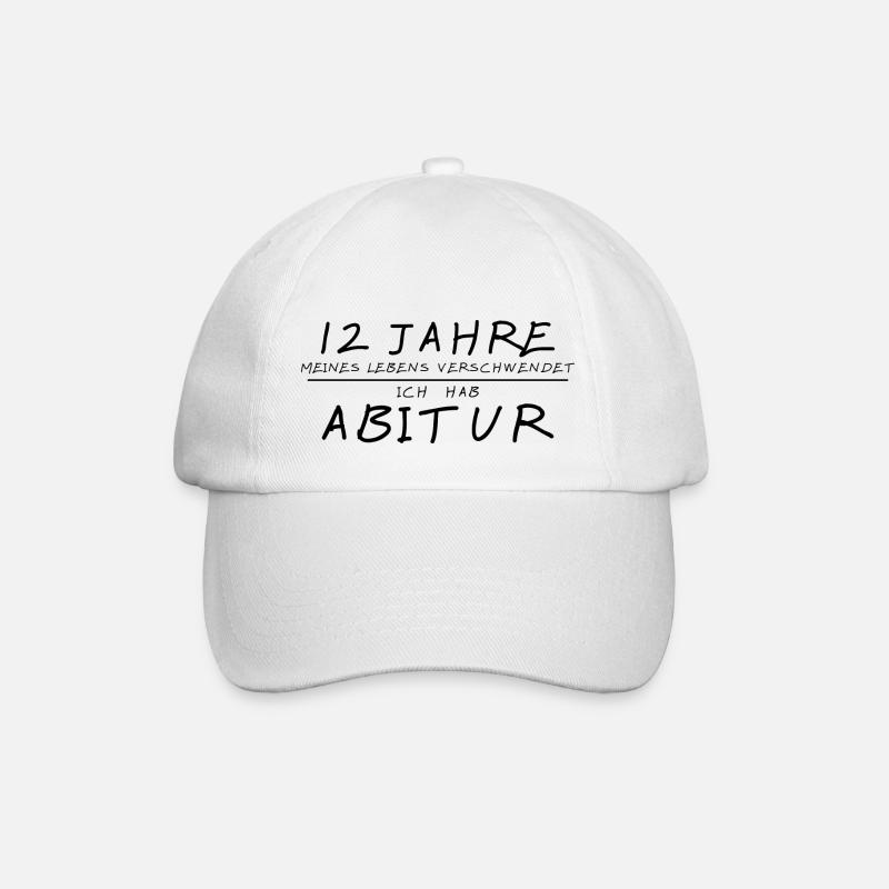 12 jahre meines lebens verschwendet Abitur Spruch - Baseballkappe - Weiß/Weiß