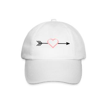 pink heart pink red arrow hearts Valentine's Day - Baseball Cap - white/white - Front