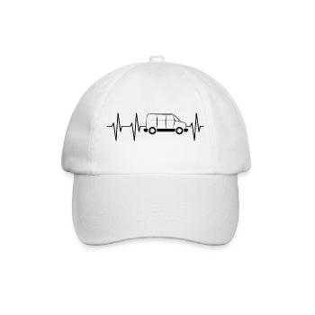 Bus Heartbeat Symbol Pulse Van Suv Illustration - Casquette classique - blanc/blanc - Devant