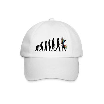 Einhorn Evolution - Unicorn Evolution - Baseballkappe - Weiß/Weiß - Vorne