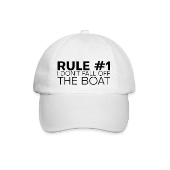 Règle #1 Ne tombez pas du bateau 2 - Casquette classique - blanc/blanc - Devant