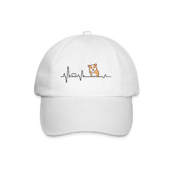 Heartbeat Hamster - Baseball Cap - white/white - Front