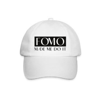 FOMO Fear of missing out. Made me do it - Baseballkappe - Weiß/Weiß - Vorne