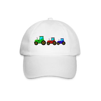 Tractor Tractor Tractor - Baseball Cap - white/white - Front