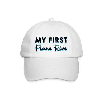 My First Plane Ride 28 - Baseballkappe - Weiß/Weiß - Vorne