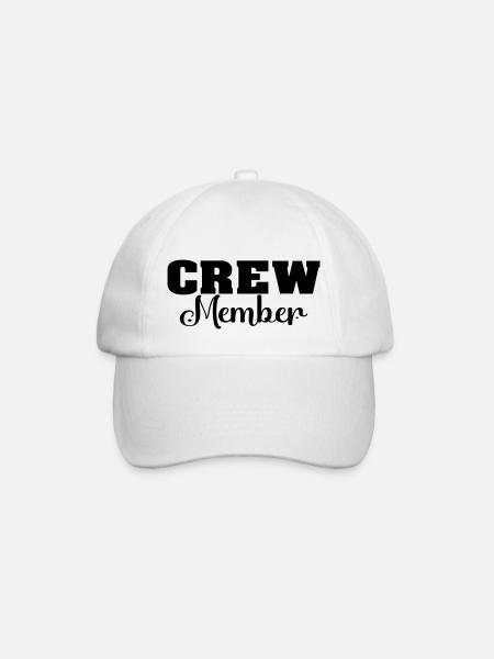Crew Member - Baseballkappe - Weiß/Weiß