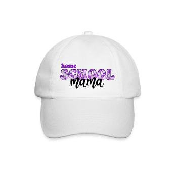 Home School Mama - Baseball Cap - white/white - Front