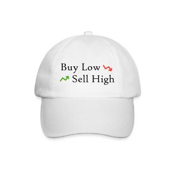 Buy Low, Sell High - Baseball Cap - white/white - Front