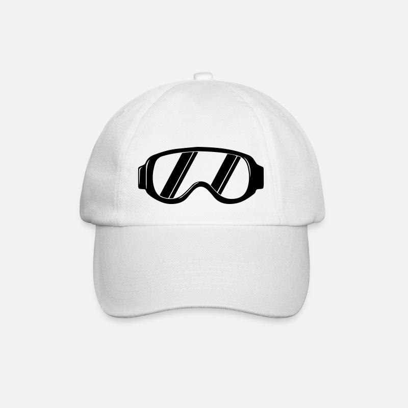 Skibrille - Baseballkappe - Weiß/Weiß