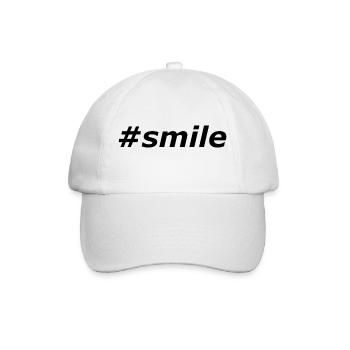#smile - Baseball Cap - white/white - Front