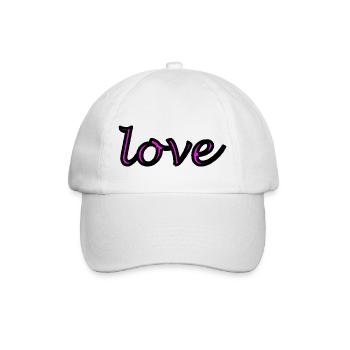 Love rosa - Baseballkappe - Weiß/Weiß - Vorne