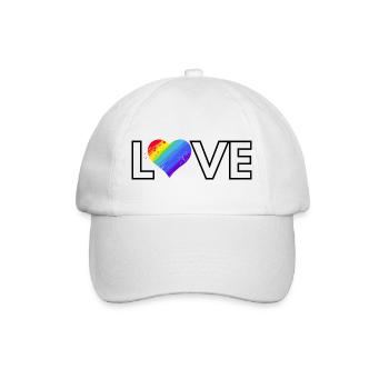 Love - Baseballkappe - Weiß/Weiß - Vorne