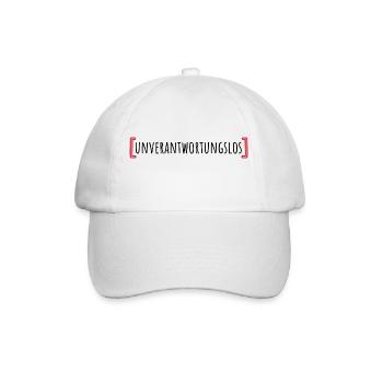 Unverantwortungslos - Baseballkappe - Weiß/Weiß - Vorne