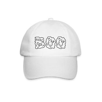 BOO Happy Halloween / don't be scared - Baseball Cap - white/white - Front