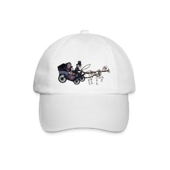 Skeleton Horse And Carriage - Baseball Cap - white/white - Front