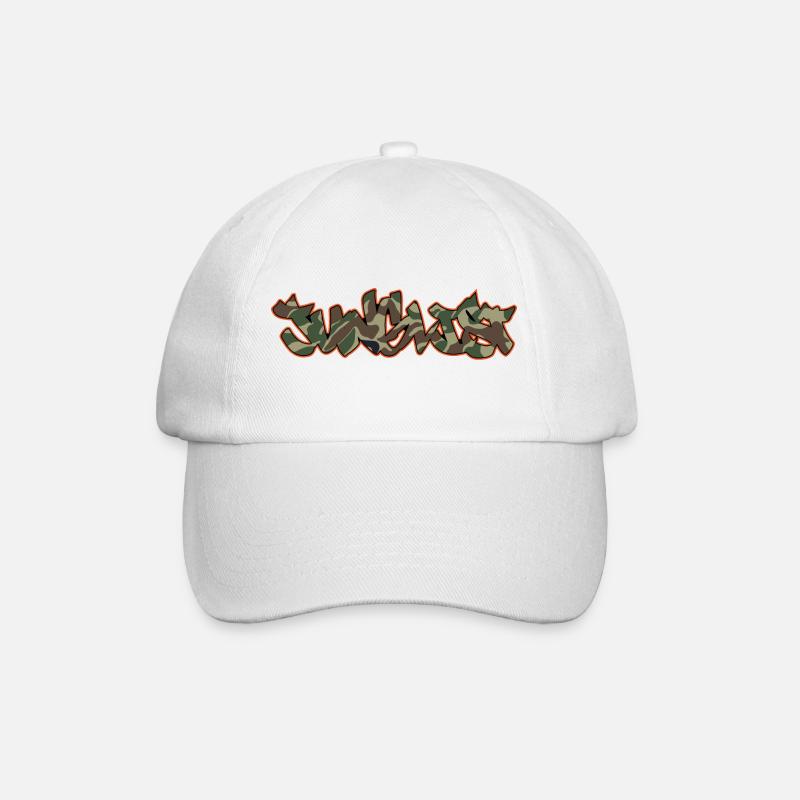 Junglist Camo Graffiti DNB Drum n Bass - Baseball Cap - white/white