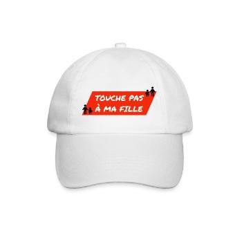 Touche pas à ma fille. - Casquette classique - blanc/blanc - Devant
