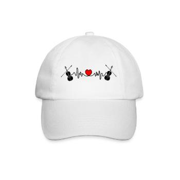 Cardio heart rate violin - Baseball Cap - white/white - Front