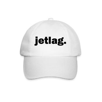 jetlag print travel apparell for boys & girls - Baseballkappe - Weiß/Weiß - Vorne