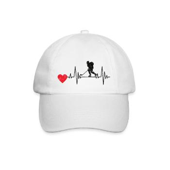 Eishockey Wintersport Geschenk Eishockeyteam - Baseballkappe - Weiß/Weiß - Vorne