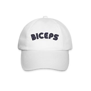 BICEPS Gym Workout Muscle Training - Baseball Cap - white/white - Front
