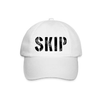 Skip Retro Look Segeln Seemannschaft - Baseballkappe - Weiß/Weiß - Vorne