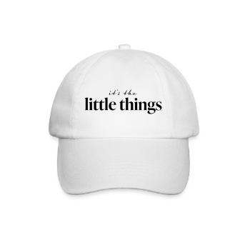 it's the little things - Baseball Cap - white/white - Front