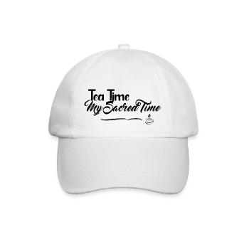 Tea Time - My Sacred Time - Baseball Cap - white/white - Front