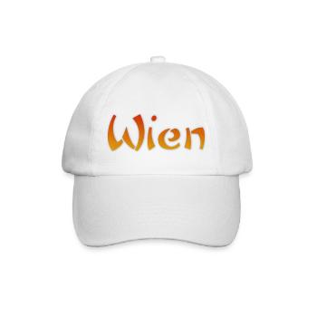 Wien Text - Baseballkappe - Weiß/Weiß - Vorne