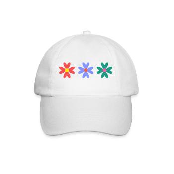 FLOWER. NATURE. ECOLOGY. ANNIVERSARY. FEAST - Baseball Cap - white/white - Front