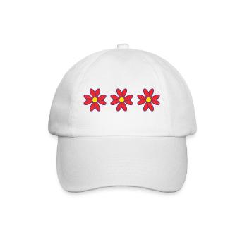 BLUME. BLUME. NATUR. ÖKOLOGIE. JAHRESTAG - Baseballkappe - Weiß/Weiß - Vorne