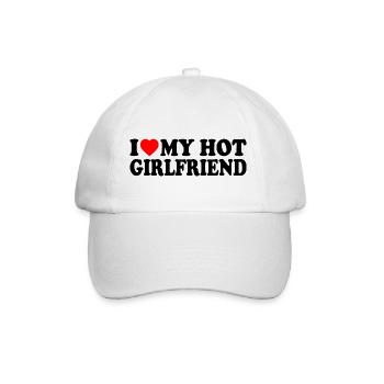 i love my hot girlfriend - Baseball Cap - white/white - Front