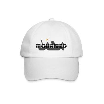 Mohamed typo noir étymologie d'origine Arabe - Casquette classique - blanc/blanc - Devant