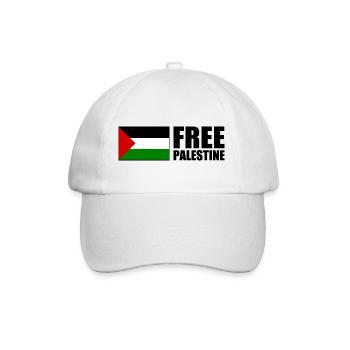 Free palestine - Baseballkappe - Weiß/Weiß - Vorne