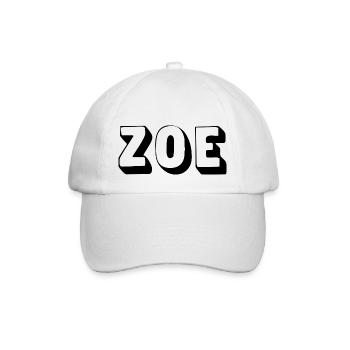 Nom -Zoé - Casquette classique - blanc/blanc - Devant