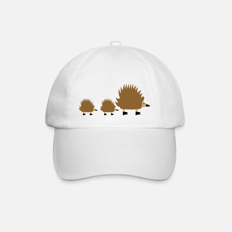 Hedgehog family - Baseball Cap - white/white
