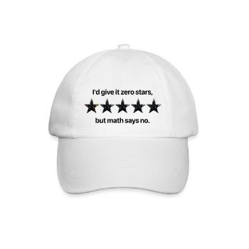 Zero Stars Math Comedy - Baseball Cap - white/white - Front