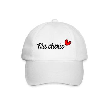 HERZ. HERZ. VALENTINSTAG. LIEBE. LIEBE. PAAR. - Baseballkappe - Weiß/Weiß - Vorne