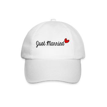 ICH HABE GERADE GEHEIRATET. Junggesellinnenabschied. VALENTINSTAG. PAAR. LIEBE - Baseballkappe - Weiß/Weiß - Vorne