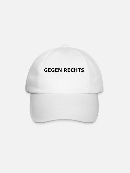 AGAINST THE RIGHT - Baseball Cap - white/white
